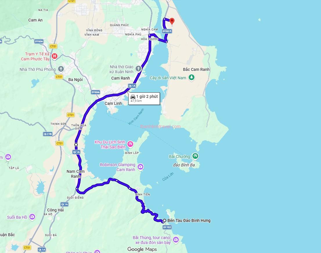 khoảng cách từ sân bay quốc tế Cam Ranh đến Bình Hưng dài hơn 45km khoảng cách từ sân bay quốc tế Cam Ranh đến Bình Hưng dài hơn 45km