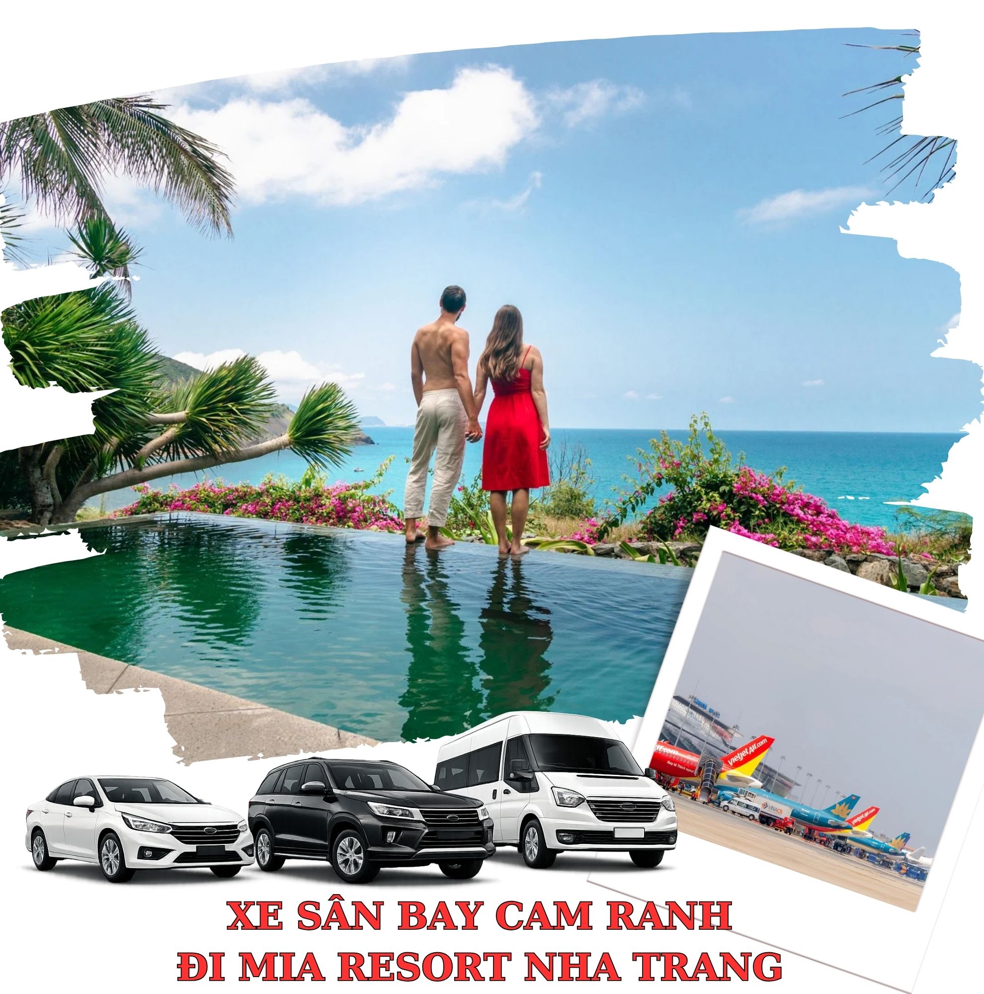 Xe 7 chỗ Xpander Innova gia đình đưa đón sân bay Cam Ranh về Mia Resort