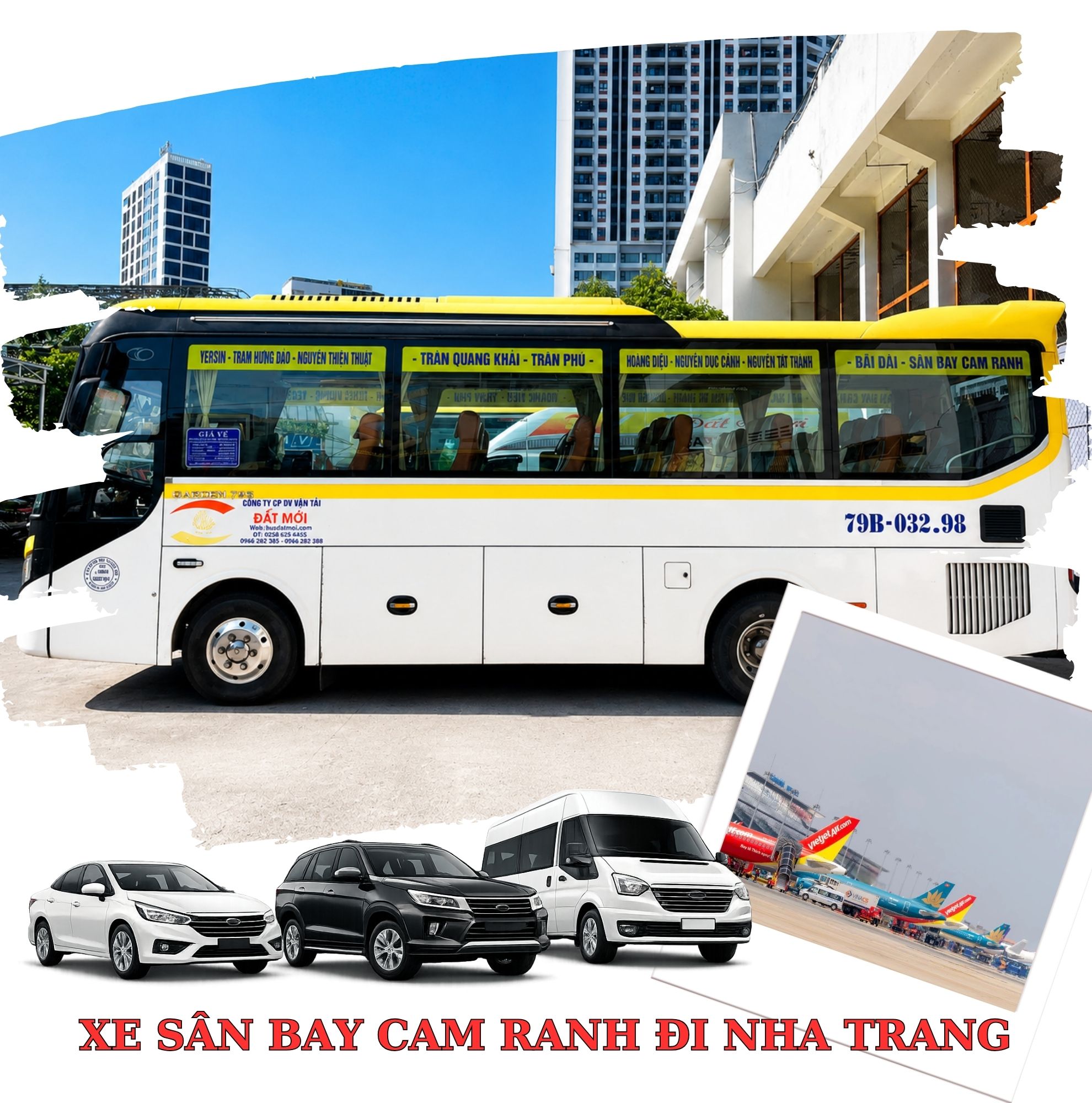 Xe buýt tuyến số 18 Đất Mới từ sân bay Cam Ranh về Nha Trang Xe buýt tuyến số 18 Đất Mới từ sân bay Cam Ranh về Nha Trang
