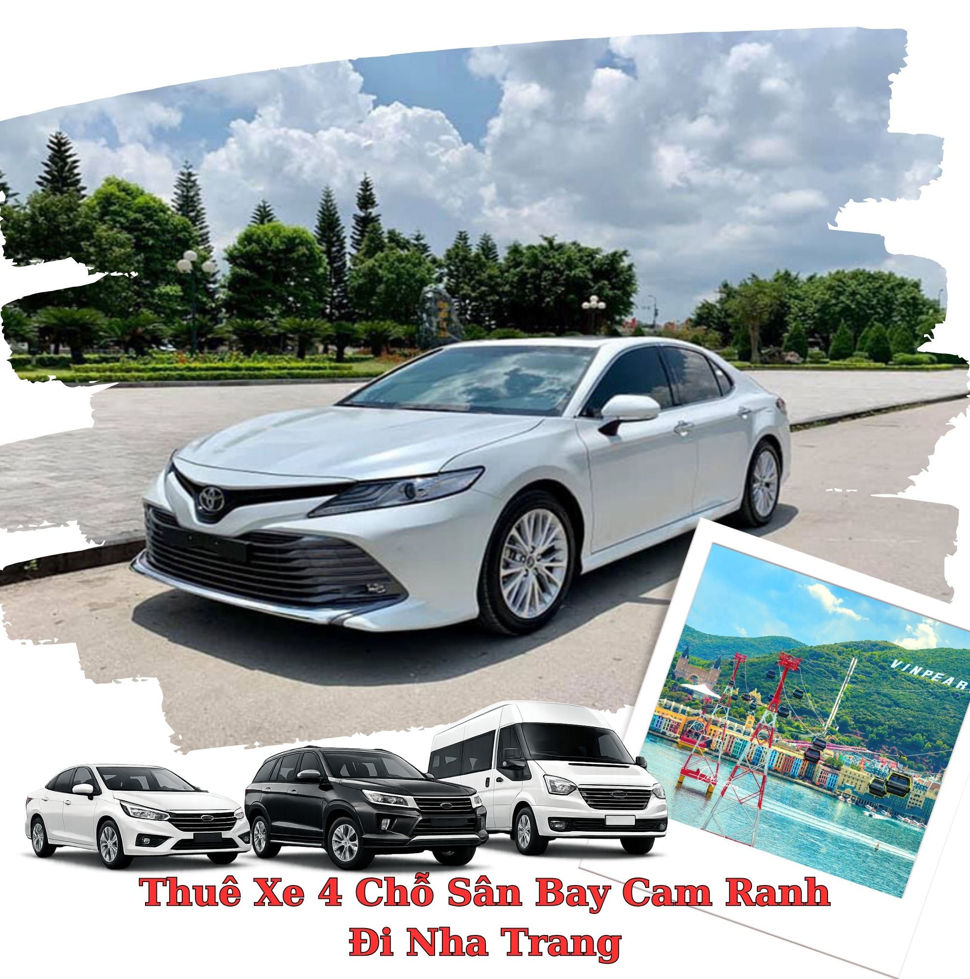 Dịch vụ thuê xe 4 chỗ sân bay Cam Ranh đi Nha Trang trọn gói giá rẻ, đón tận nơi 24/7.