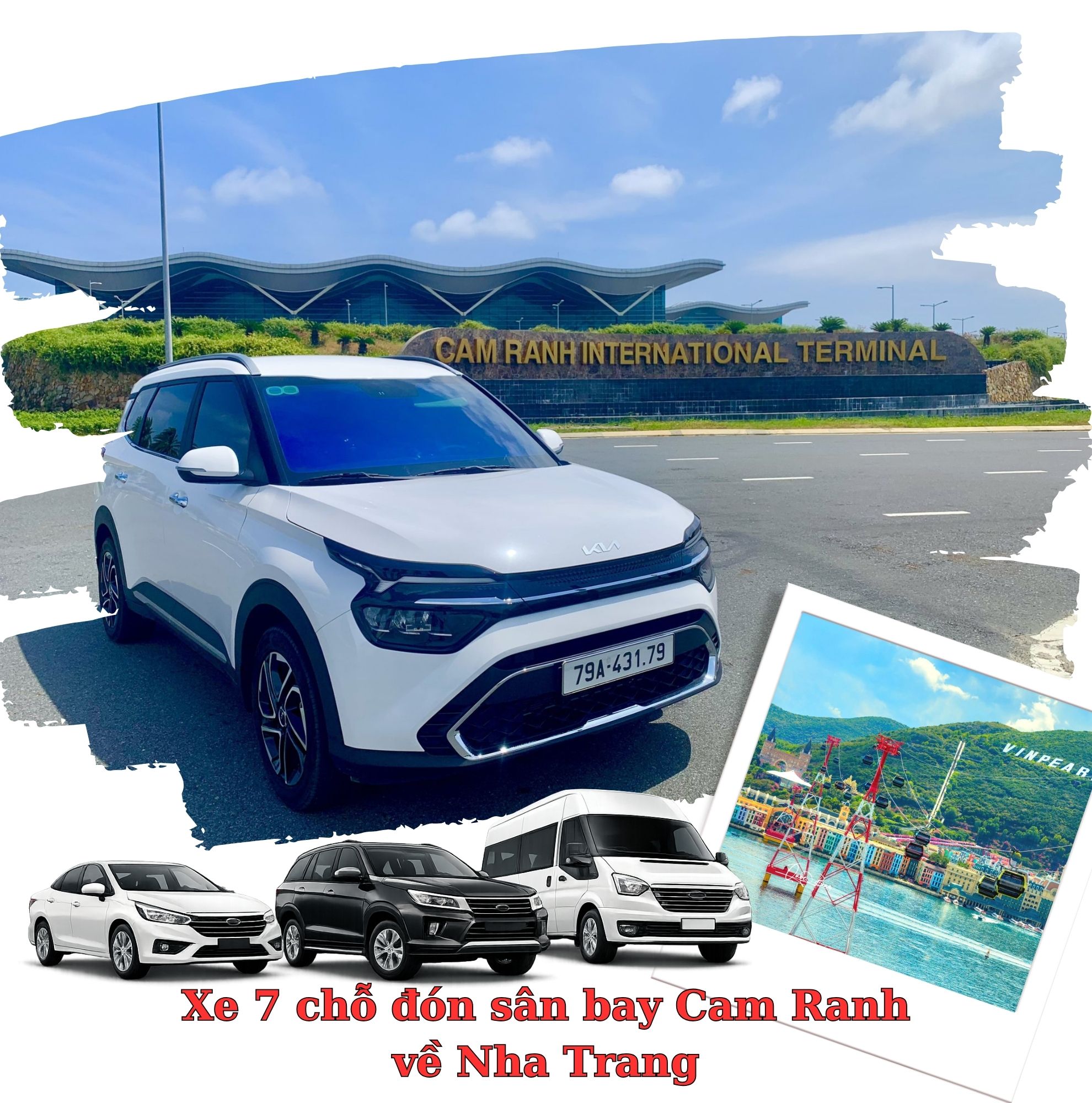 Dịch vụ xe 7 chỗ đón sân bay Cam Ranh về Nha Trang trọn gói cho gia đình và nhóm đông.