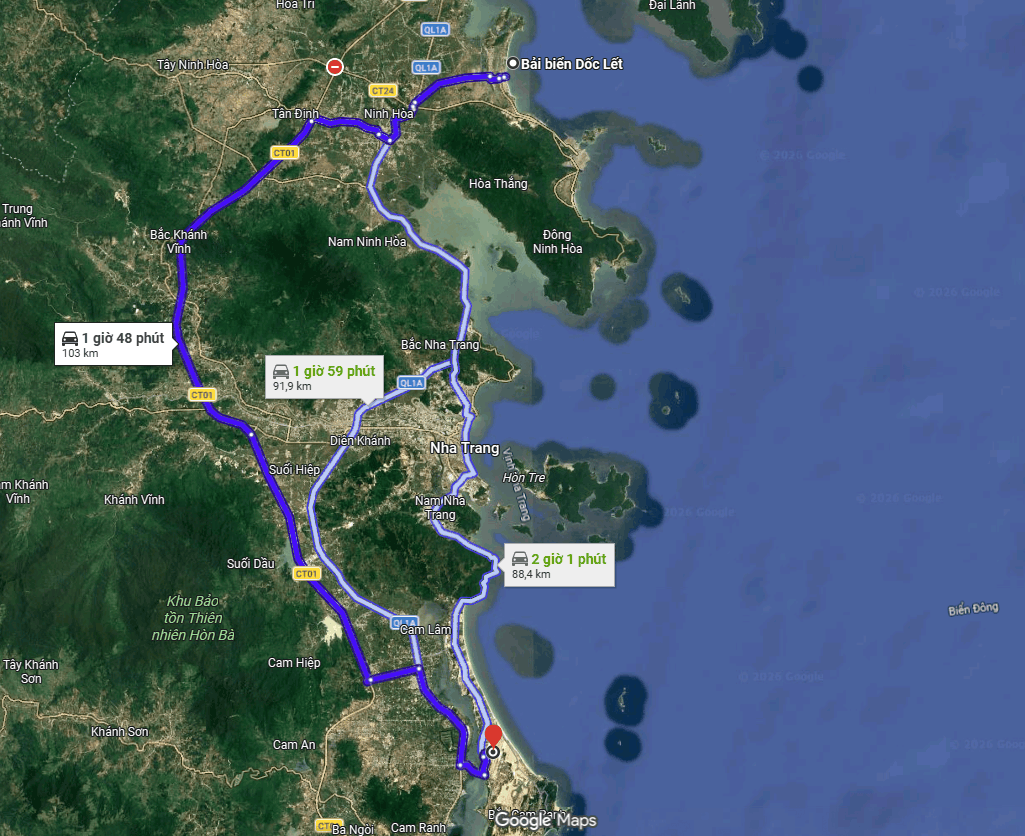 khoảng cách từ sân bay Cam Ranh đến Dốc Lết dài khoảng 90km khoảng cách từ sân bay Cam Ranh đến Dốc Lết dài khoảng 90km