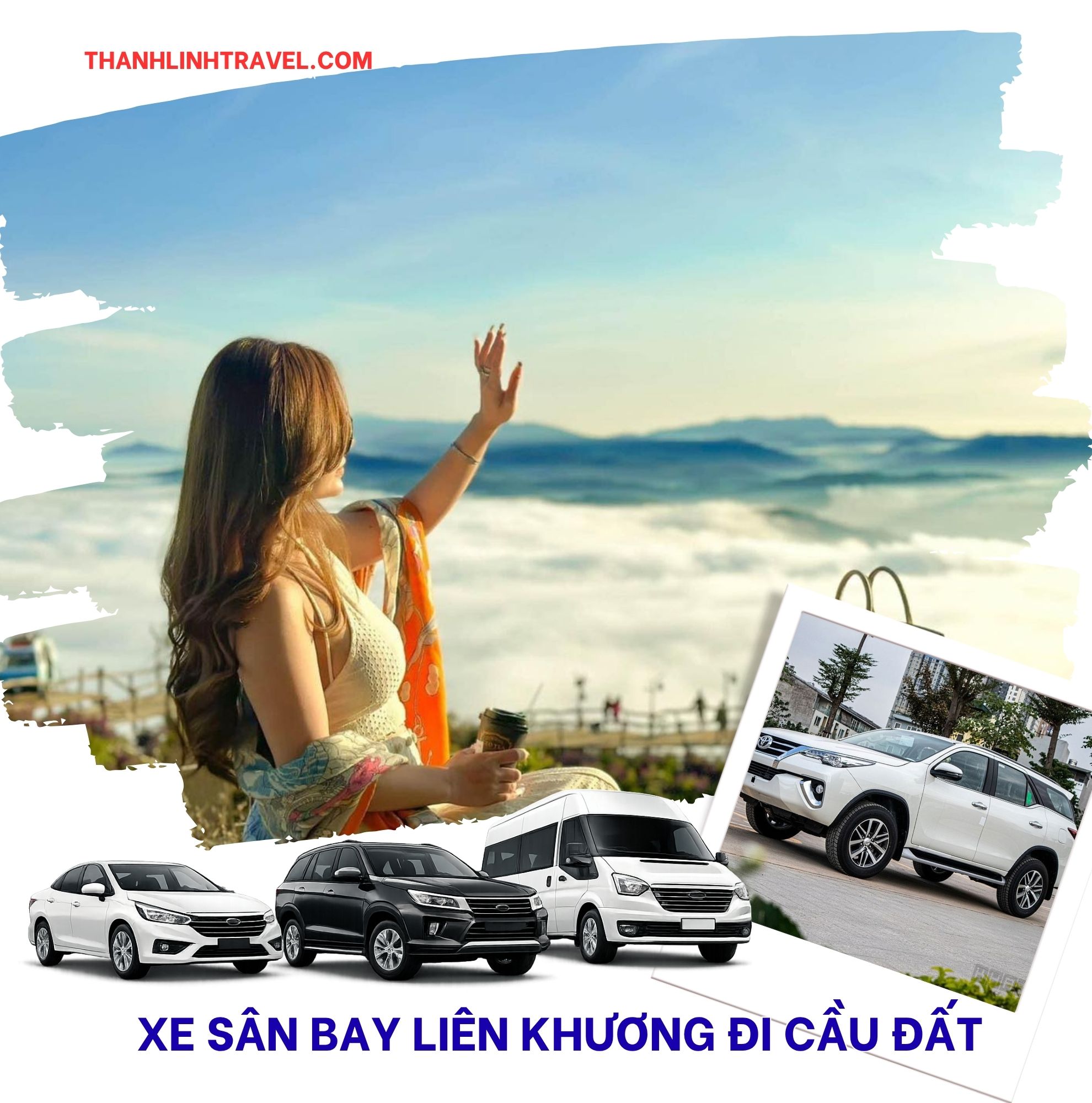 Xe sân bay Liên Khương đi Cầu Đất của Thành Linh Travel đón khách tại sân bay